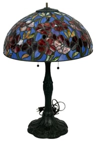 Quoizel Artisan Stained Glass Floral Table Lamp