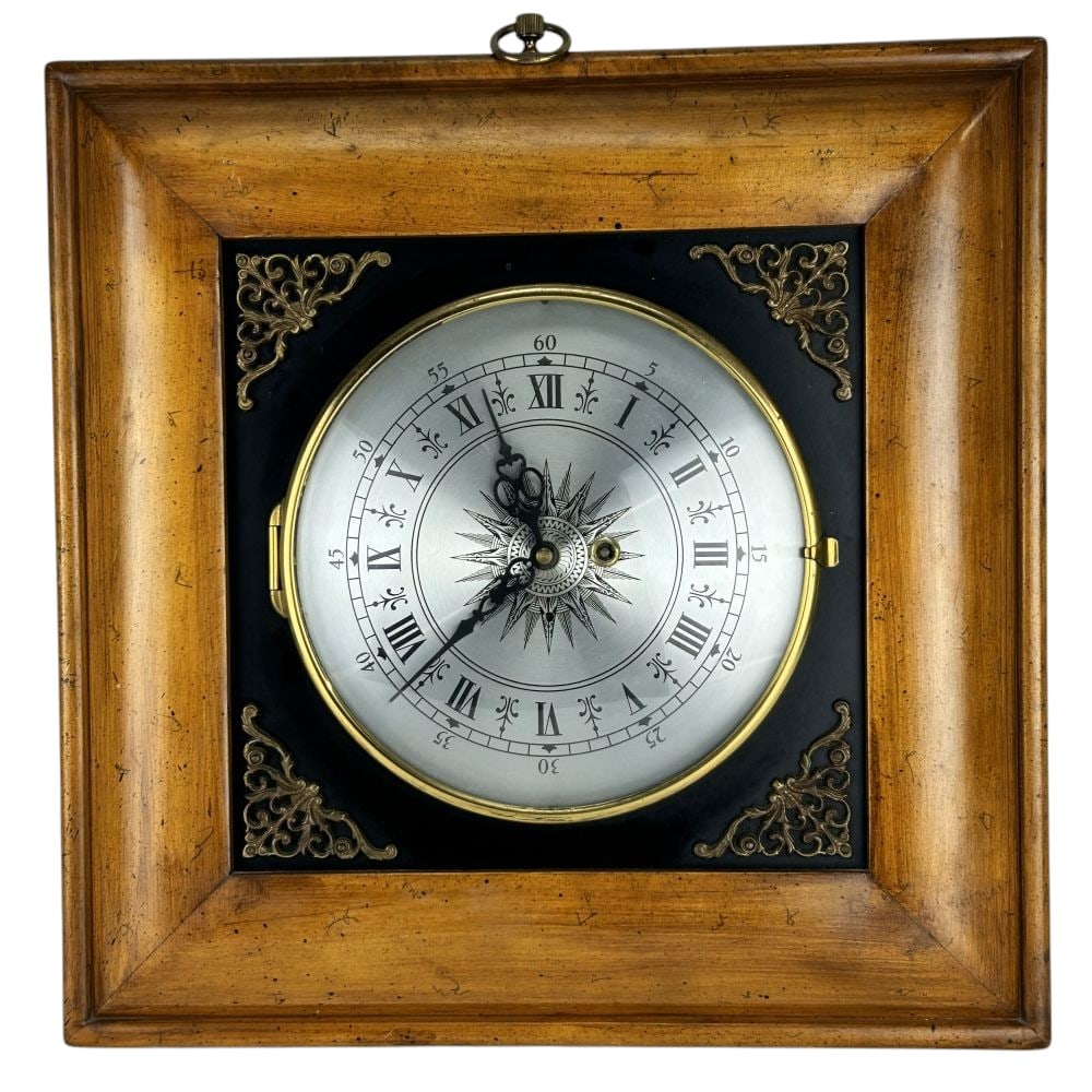 P F Bollenbach Key Wind Wooden Frame Wall Clock (1 of 6)