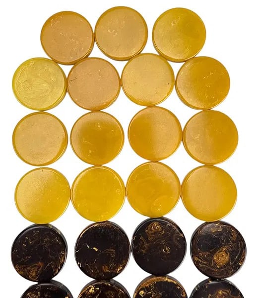 Butterscotch & Root Beer Bakelite Game Chips 30pcs - 3
