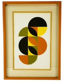Anton Fortescu b1936 Abstract Geometric Lithograph