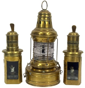 Brass Maritime Oil Lanterns incl. Barbtons Burners