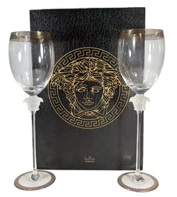 Rosenthal Versace Medusa D'Or Water Glasses 2pcs