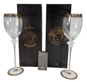 Rosenthal Versace Medusa D'Or Water Glasses 2pcs