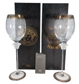 Rosenthal Versace Medusa D'Or Red Wine Glass 2pcs