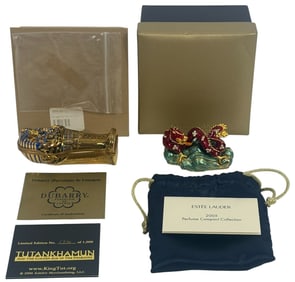 Estee Lauder Dragon Perfume Compact & Limoges Box