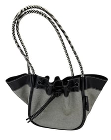 Proenza Schouler Leather & Canvas Drawstring Bag
