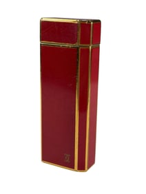 Cartier, Paris Red Lacquer & Goldplated Lighter