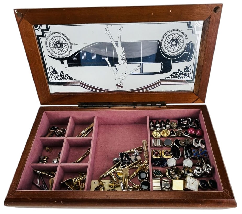 Estate Collection Shirt Cufflinks, Tie Clips w Box (1 of 9)