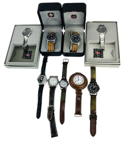 Swiss Army Wrist Watch w/ Box ESTATE LOT 9pc