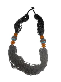 Nepal Multi-Strand Beaded & Turquoise Necklace