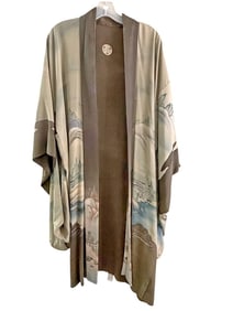 Vintage Japanese Haori Montsuki Style Kimono