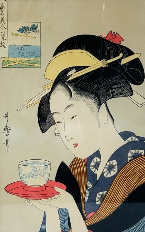 Japanese Pair Ukiyo-e Colored Wood Block Prints - 3