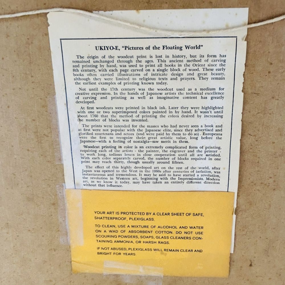 Japanese Pair Ukiyo-e Colored Wood Block Prints - 9