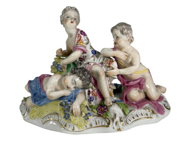 Antique Meissen Cherub European Porcelain Figurine