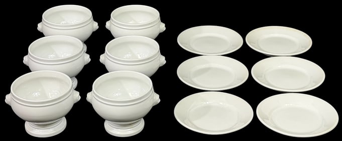 Pillivuyt French White Porcelain Soups 12pc SET