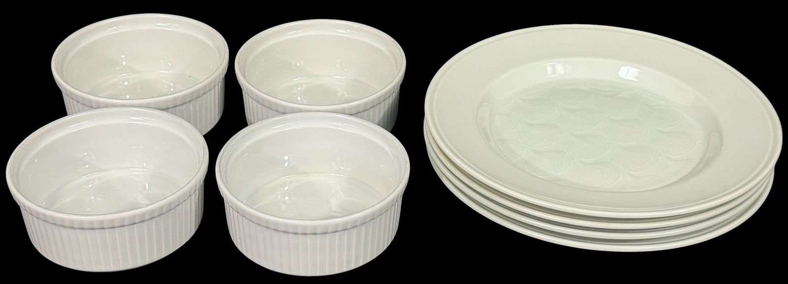 Apilco Ramekins & Dansk France Plates 8pc LOT (1 of 7)
