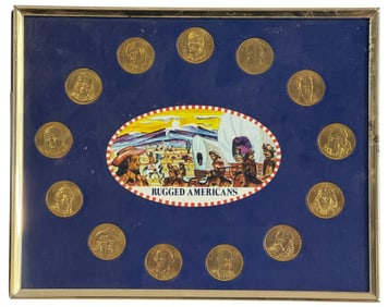 'Rugged Americans' Framed Commemorative Coin Set