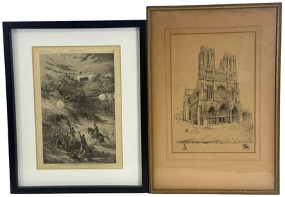 Henri Le Riche Cathedral, Harpers Civil War Prints