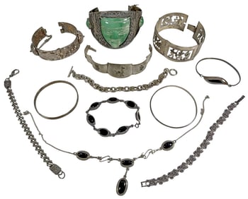 Sterling 925 & 900 Necklaces & Bracelets 12pc LOT