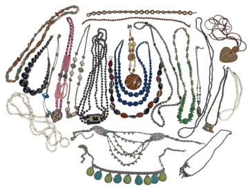 Onyx, Semiprecious Stones Costume Jewelry 22pc LOT