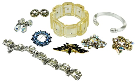 Hobe Weiss Sherman Pin Earrings Lucite Bracelets