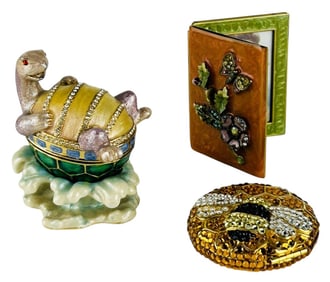 Jay Strongwater Estee Lauder Frame Compact 3pc LOT