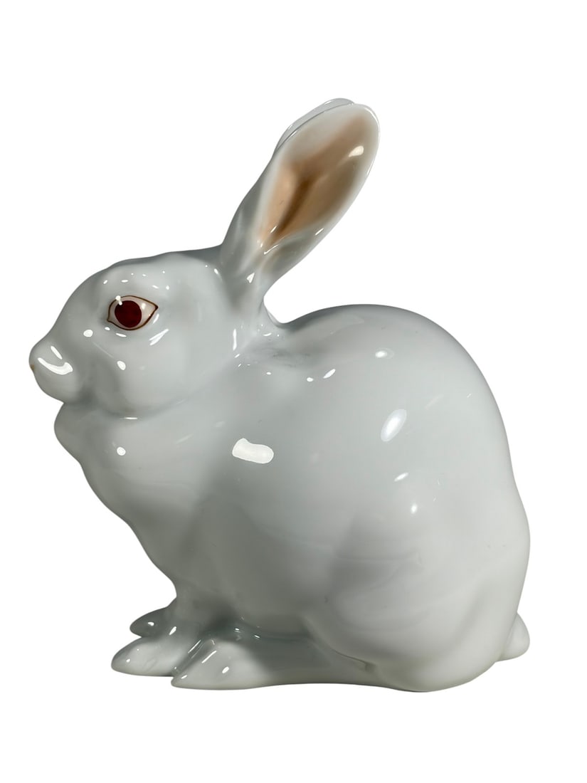 Herend Hungary White Rabbit Porcelain Figurine (1 of 6)