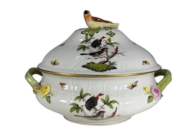 Herend Rothschild Bird Pattern Porcelain Tureen