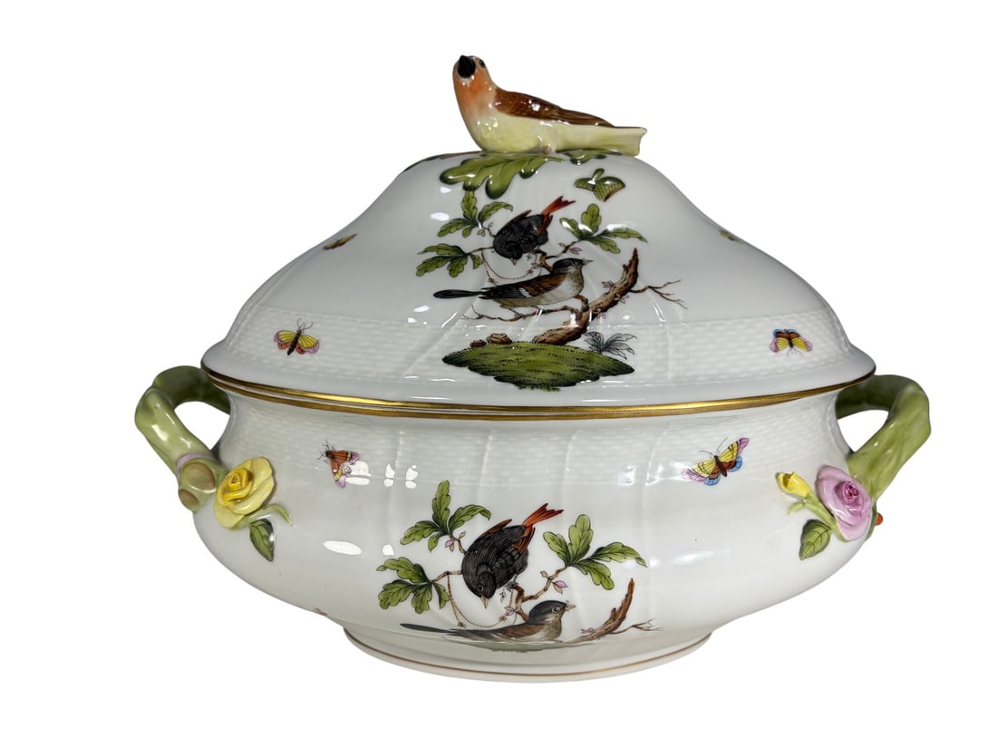 Herend Rothschild Bird Pattern Porcelain Tureen (1 of 6)