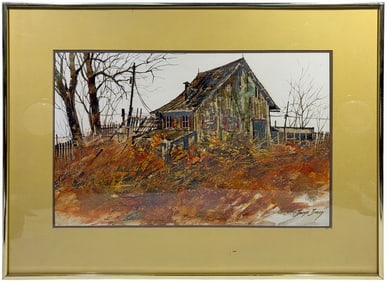 Borys Buzkij (XX-XXI) American Watercolor SIGNED