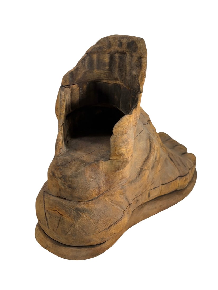 Large Carved Wood Foot of Hermes Sculpture - 3