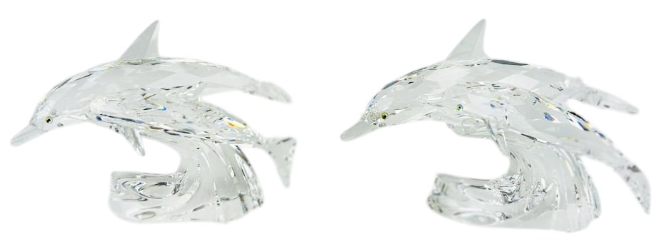 Swarovski Crystal Lead Me Dolphin Figurine Box 2pc (1 of 5)