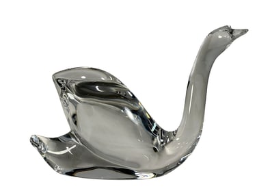 Baccarat France Lead Crystal Swan Figurine