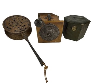 Coffee Grinder Copper Chestnut Roaster Collar Box