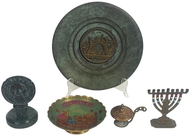 Lot of Five Religious Judaica Decorative Items