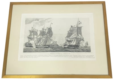 Naval Battle of Patras, 20th February 1822 Print