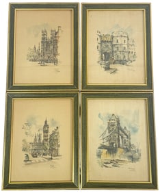 Jan Korthals London Landmark Prints 4pc LOT