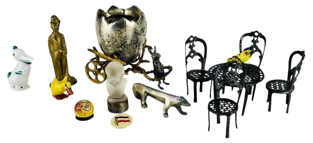 Silverplate Toothpicker Holder w Miniatures & More (1 of 10)