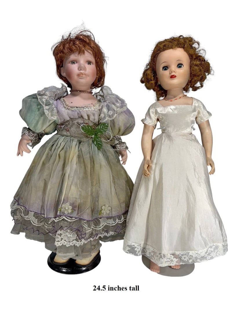 Cathay Collection Porcelain & Other Girl Doll 2pcs (1 of 7)