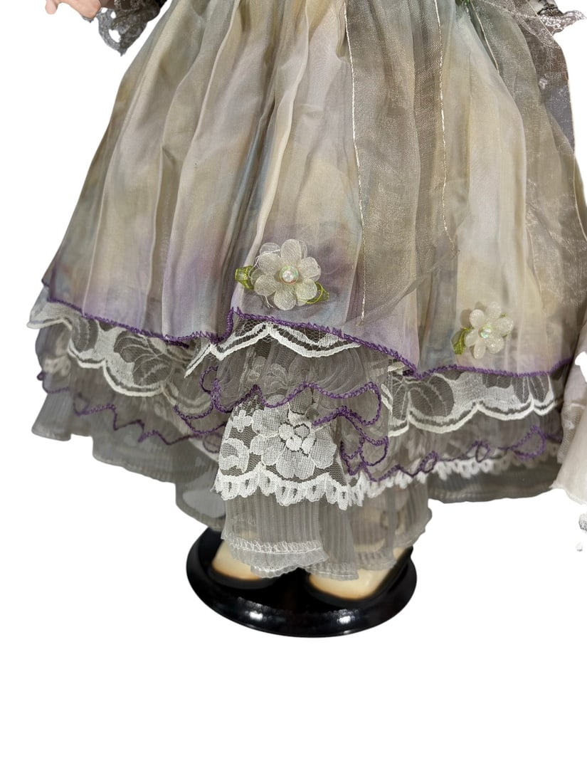 Cathay Collection Porcelain & Other Girl Doll 2pcs - 6