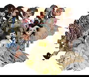 Arranbee, Alexander & Other Girl Dolls 8pc LOT: Lot of eight mid-20th century girl dolls, including Arranbee and Madame Alexander examples, in assorted period and theatrical outfits. The largest measures approximately 17.5 inches tall by 6.5