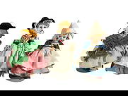 Alexander Doll Co & Other Girl Dolls 3pc LOT: Lot of three vintage girl dolls, including two Alexander Doll Company examples and one untagged doll, all dressed in regional European folk costumes. The largest measures approximately 8.5 inches