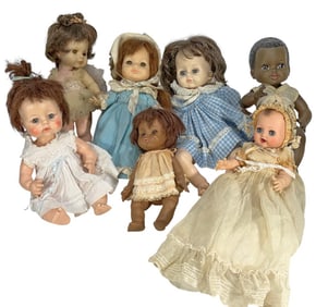 Alexander Doll Co, Effanbee & Shindana Dolls 7pcs