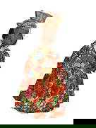 Bte S.G.D.G. French Dressed Girl Doll: Bte SGDG French 20th-century girl doll dressed in an elaborate regional costume with floral gown and decorative accessories. Marked 'Bte S.G.D.G. France' on the back of the neck.Dimensions: 21 X 9 X