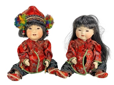 Armand Marseille German Child Bisque Dolls 2pcs