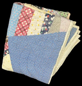 Cotton Hand Sewn Patchwork Quilt Blanket " x "