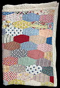 Cotton Hand Sewn Patchwork Quilt Blanket " x ": Additional lot information coming soon!Condition: Good overall condition having normal related wear, consistent with age. Note: This condition statement is provided as a courtesy and reflects an