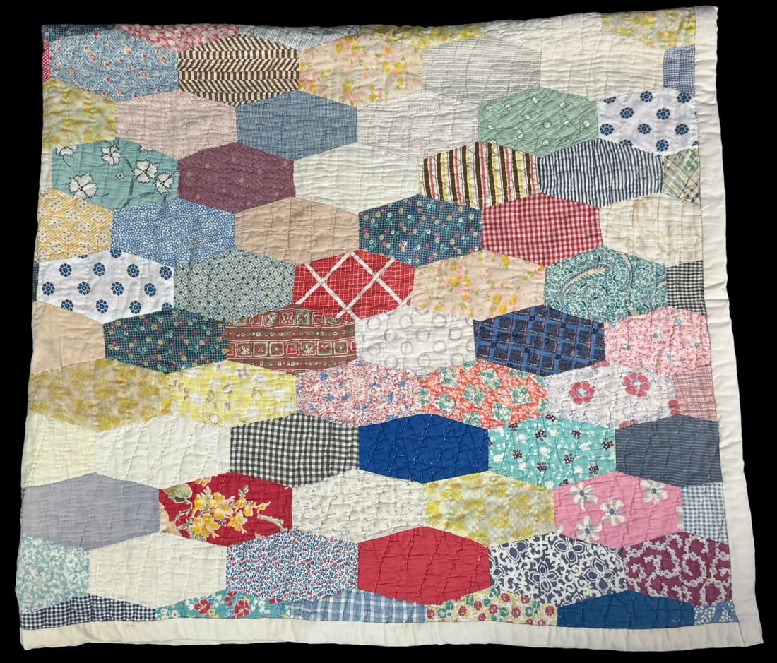 Cotton Hand Sewn Patchwork Quilt Blanket " x " - 2