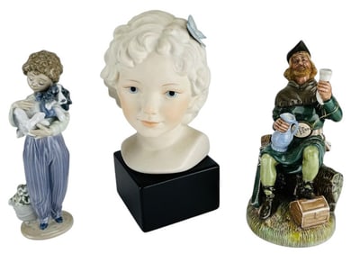 Lladro Doulton & Cybis Porcelain Figurine 3pc LOT