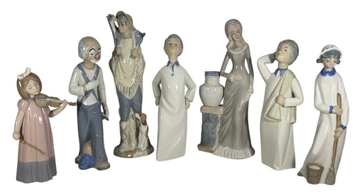 Lladro, Casa Ades & Rex Valencia Porcelain 7pc LOT